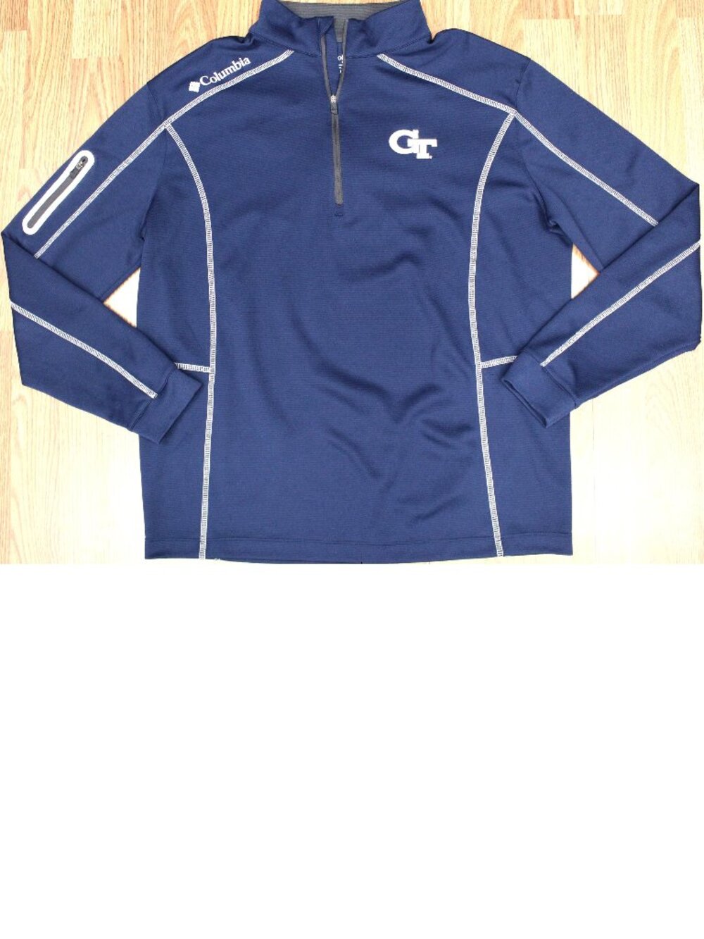 GEORGIA TECH YELLOW JACKETS COLUMBIA LIGHTWEIGHT SHIRT JACKET | LARGE, L